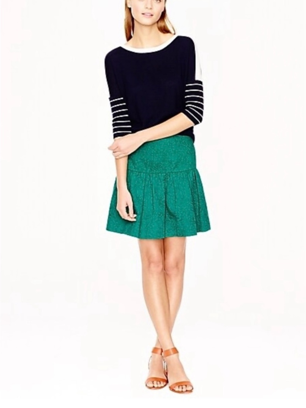 EUC J.Crew Metelasse Drop Waist Skirt - sz 8
